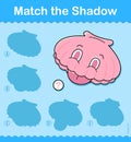 Kids entertaining puzzle game with a sea shell