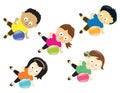 Kids exercising with ball Royalty Free Stock Photo