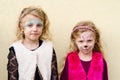 Kids with face painting Royalty Free Stock Photo