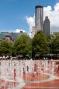 Kids And Families Enjoy Playing In Atlanta Centennial Park Fountain Royalty Free Stock Photo