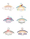 kids fashion boutique logo variants vector set