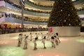 Kids figure skating performance on Galleria Dallas