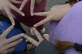 Kids fingers making a star