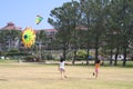 Kids Flying Kites Royalty Free Stock Photo