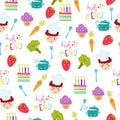 Kids food menu background vector illustration Royalty Free Stock Photo