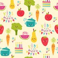 Kids food menu background vector illustration Royalty Free Stock Photo