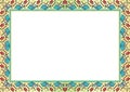 Kids Frame - Border with made from cartoon of arrangement Book, pencil and ball Royalty Free Stock Photo