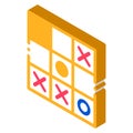 Kids Game Noughts And Crosses isometric icon vector illustration