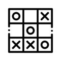 Kids Game Noughts And Crosses Vector Sign Icon