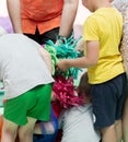 Kids games with cheerleading pom-poms Royalty Free Stock Photo