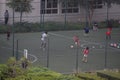 Kids getting football training on the ground