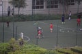 Kids getting football training on the ground