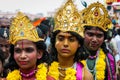 Kids in the getup of Lord Krishna