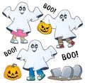 Kids in ghost costumes theme image 1