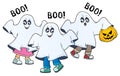 Kids in ghost costumes theme image 2