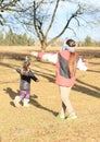 Kids - girls playing blind man's buff