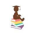 Kids graduation book logo designs template