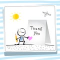 Kids gratefulness thank you card