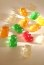 Kids gummi candy background 02