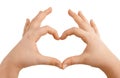 Kids hands showing heart shape