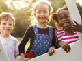 Kids having a fun time together Royalty Free Stock Photo