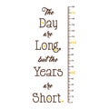 Kids height ruler with a quote for wall decals, wall stickers - Vector