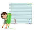 kids holding banners. Vector boy and girl with empty banner, illustration cartoon school kid and board for text Royalty Free Stock Photo