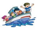 Kids Holiday boat Royalty Free Stock Photo
