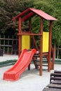 Kids house with slide