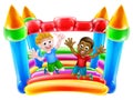 Kids Jumping on Bouncy Castle