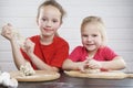 Kids in the kitchen. have fun. development of a child..., the family together Royalty Free Stock Photo