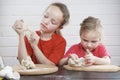 Kids in the kitchen. have fun. development of a child..., the family together Royalty Free Stock Photo