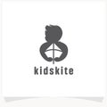 Kids Kite Logo Design Template Royalty Free Stock Photo