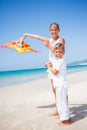 Kids with kite Royalty Free Stock Photo