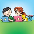Kids learn and have fun with digital tablets
