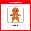 Kids learning cards. Cookie