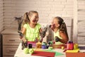 Kids learning and playing Royalty Free Stock Photo