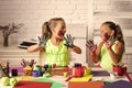 Kids learning and playing Royalty Free Stock Photo