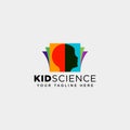 kids learning, science creative logo template vector illustration icon element isolated