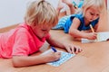 Kids learning to write numbers