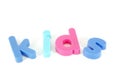 Kids - lettering isolated on white
