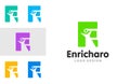 Kids Logo enrichment for Children Initials Letter E symbol