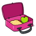 School lunch box illustration on white background Royalty Free Stock Photo