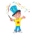 Kids magician cartoon