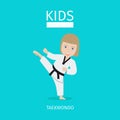 Kids martial art, Taekwondo girl Royalty Free Stock Photo