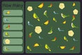 Kids mathematical mini game - count how many parrots and tropical florals - australian king, budgies, neophema, hibiscus