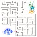 Kids maze.Educational a mathematical game.