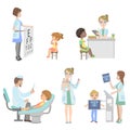 Kids On Medical Checkup Set