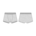 Kids melange boxers knickers underwear isolated on white background