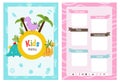 Kids menu design Royalty Free Stock Photo